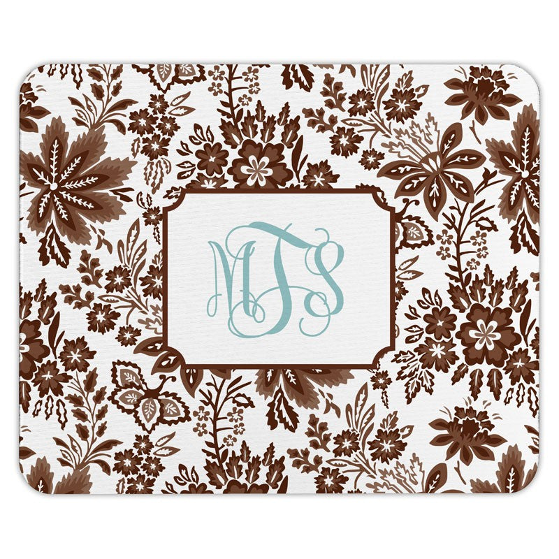 boatman geller classic floral brown mouse pad