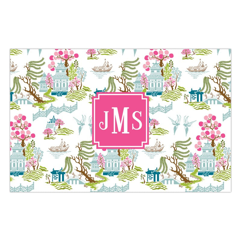 boatman geller chinoiserie spring disposable placemats