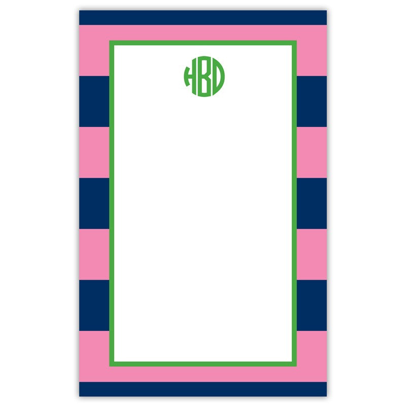 boatman geller rugby navy & pink notepad
