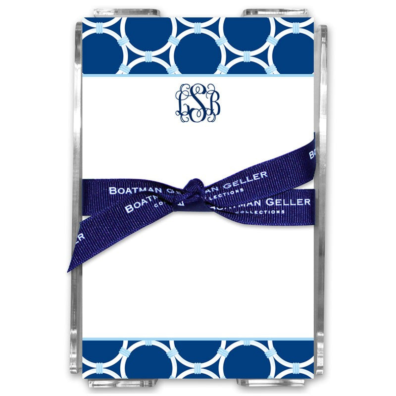 boatman geller bamboo rings navy acrylic note sheets
