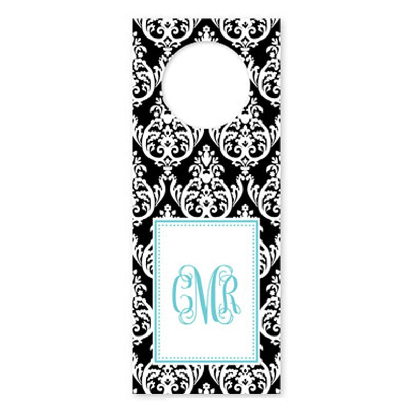 boatman geller madison damask black wine tags