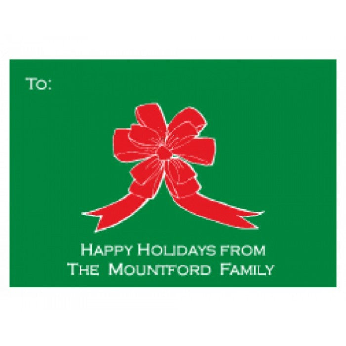 red bow holiday gift enclosures
