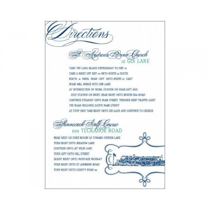 lily & dillon directions card