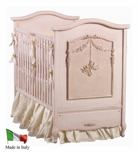bonne nuit cherubini crib by art for kids (versailles pink)