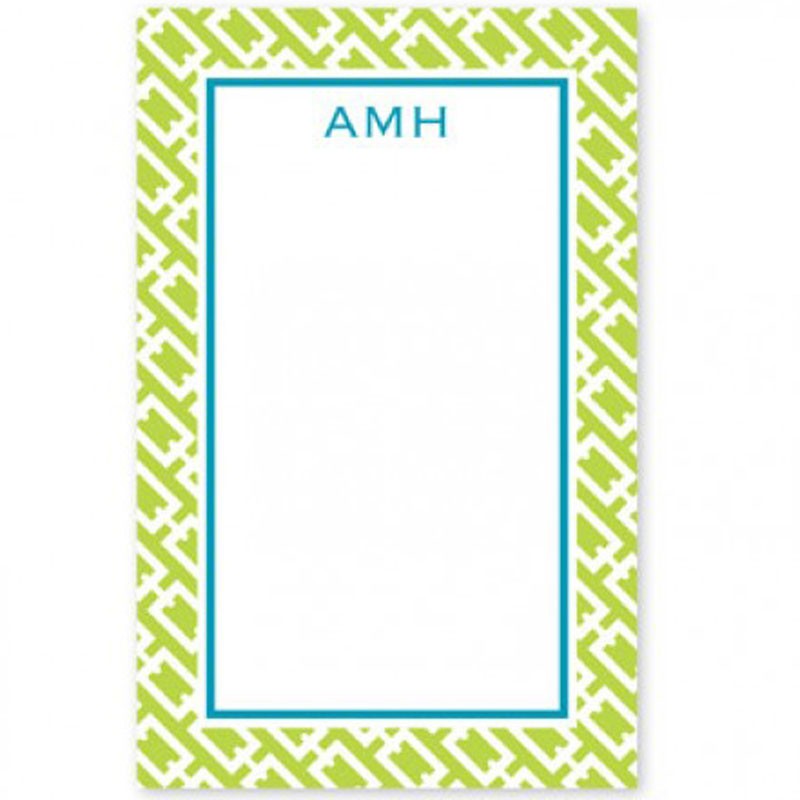 boatman geller chain link lime notepad