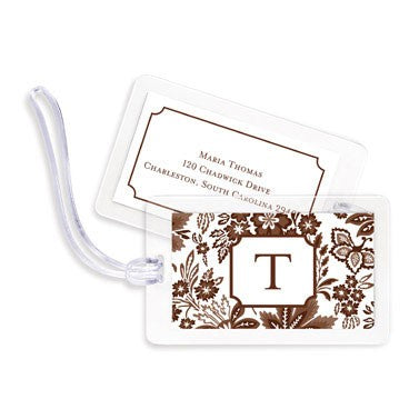 boatman geller classic floral brown bag tags