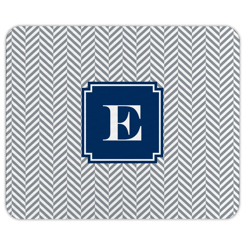 boatman geller herringbone gray mouse pad