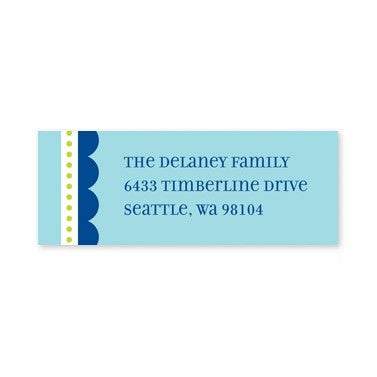 boatman geller scallop blue with navy address labels