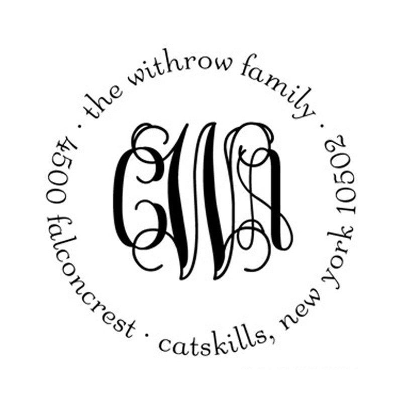 boatman geller script monogram stamper
