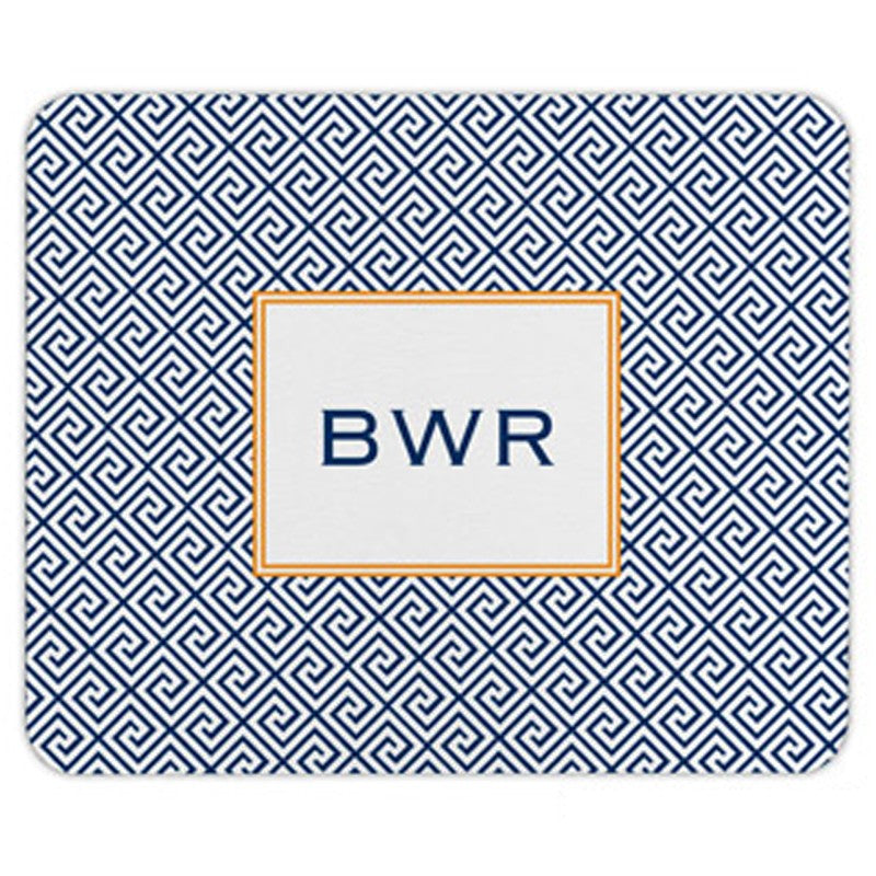 boatman geller greek key navy mouse pad