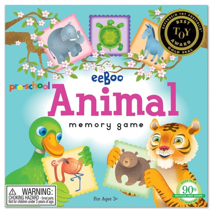 friendly animals matching game by eeboo