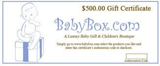 BabyBox.com Gift Certificate - $500