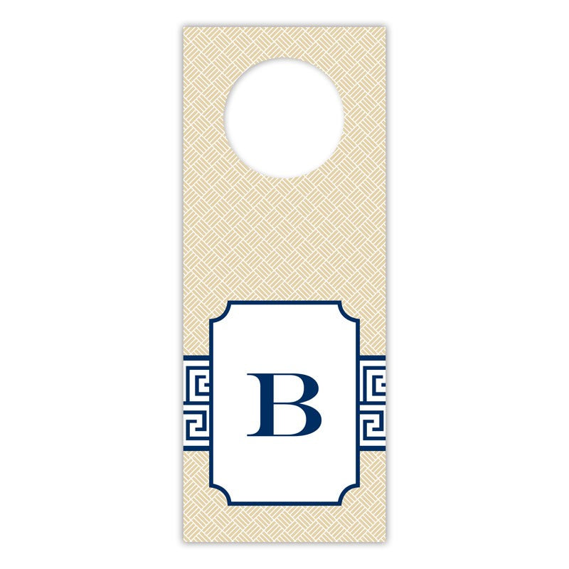 boatman geller greek key band navy wine tags