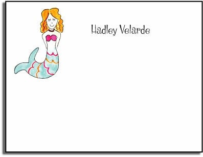 personalized kids notes  mermaid