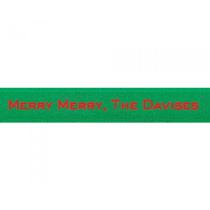 kelly green personalized ribbon