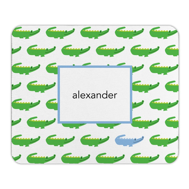 boatman geller alligator repeat blue mouse pad