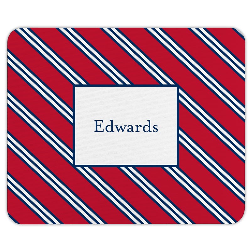 boatman geller repp tie red & navy mouse pad
