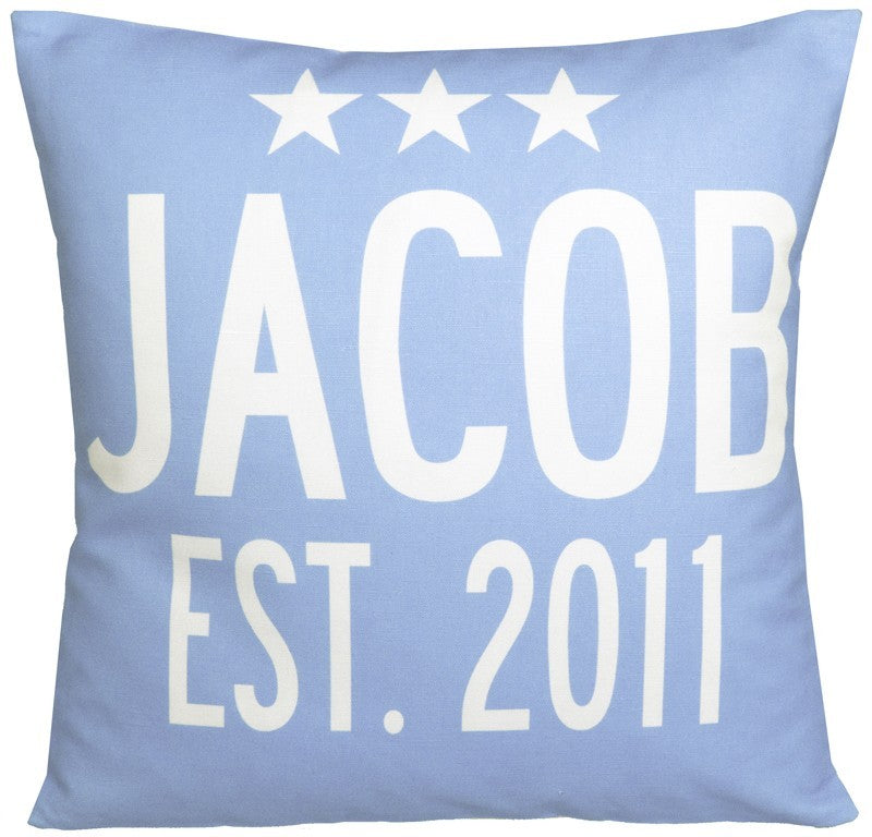 personalized baby announcement stars pillows