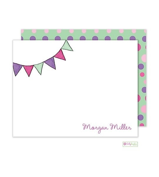 personalized - party flags flat notes