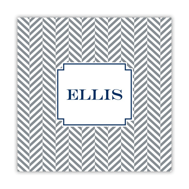 herringbone gray square paper coaster set of 50