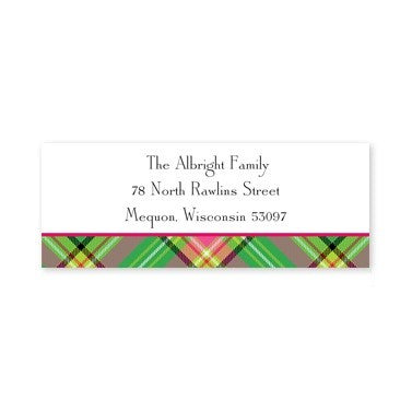 boatman geller preppy plaid address labels