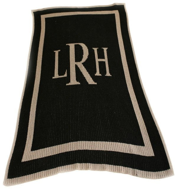 classic personalized baby blanket with monogram