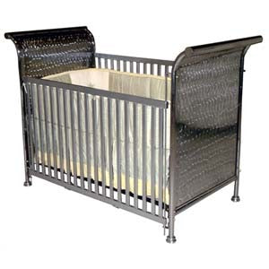 metal sleigh crib 42498