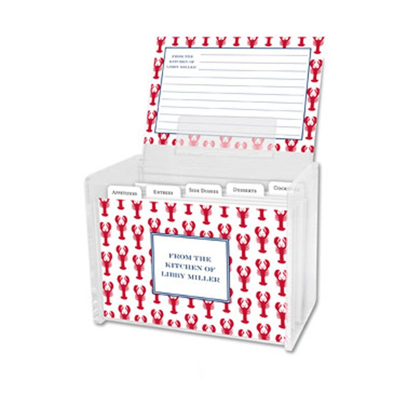 boatman geller zebra gray recipe box