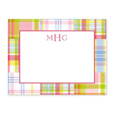 boatman geller madras patch pink calling card
