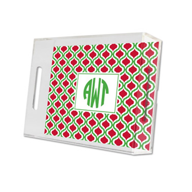 kate kelly & red lucite tray - small
