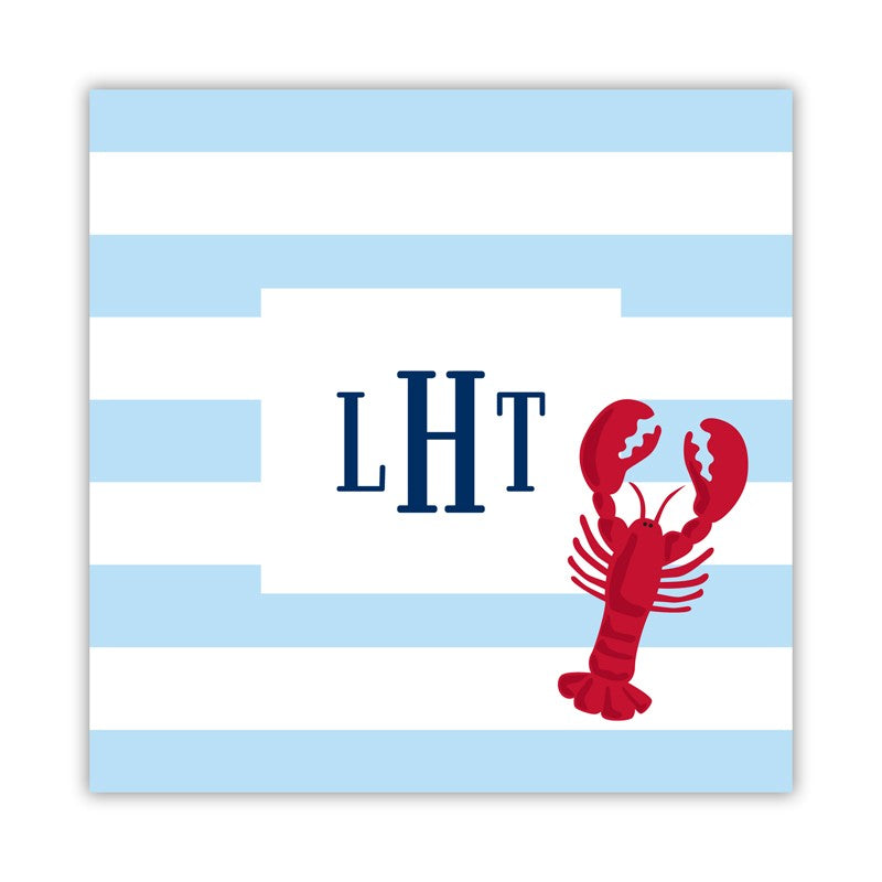 stripe lobster square paper coaster set of 50