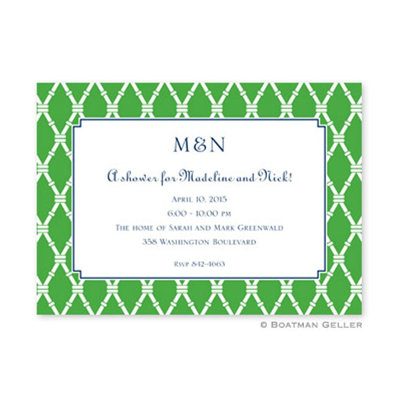 boatman geller bamboo kelly flat notecard