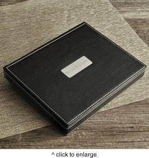 personalized deluxe leather valet