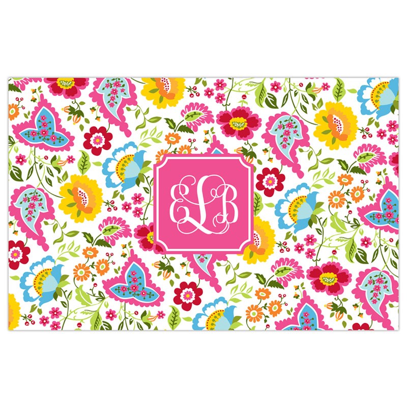 boatman geller bright floral placemat