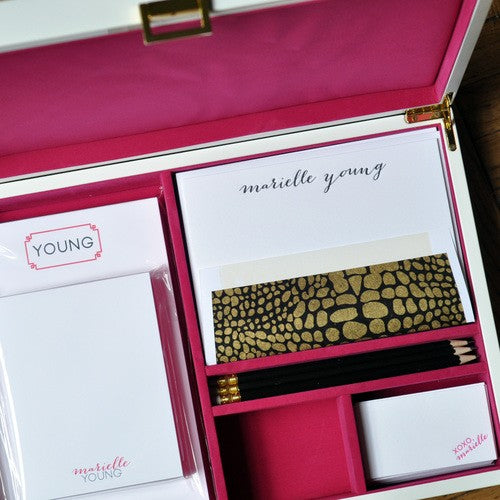 haute papier fuchsia stationery wardrobe