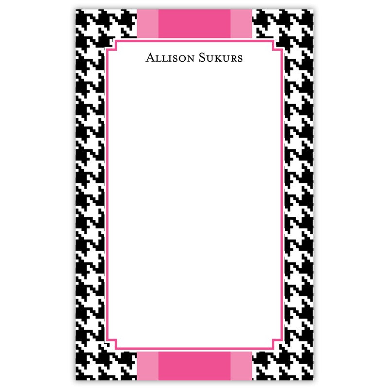 boatman geller alex houndstooth black notepad