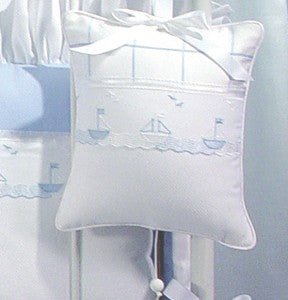 sailboats white crib bedding