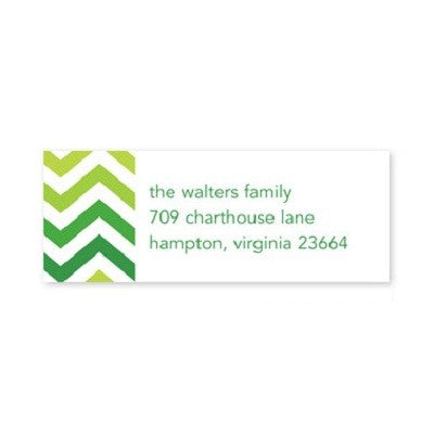 boatman geller chevron ombre green address labels