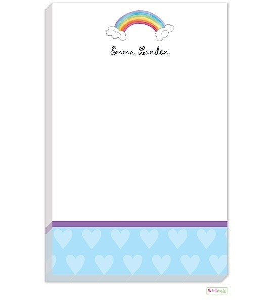 personalized - over the rainbow notepad