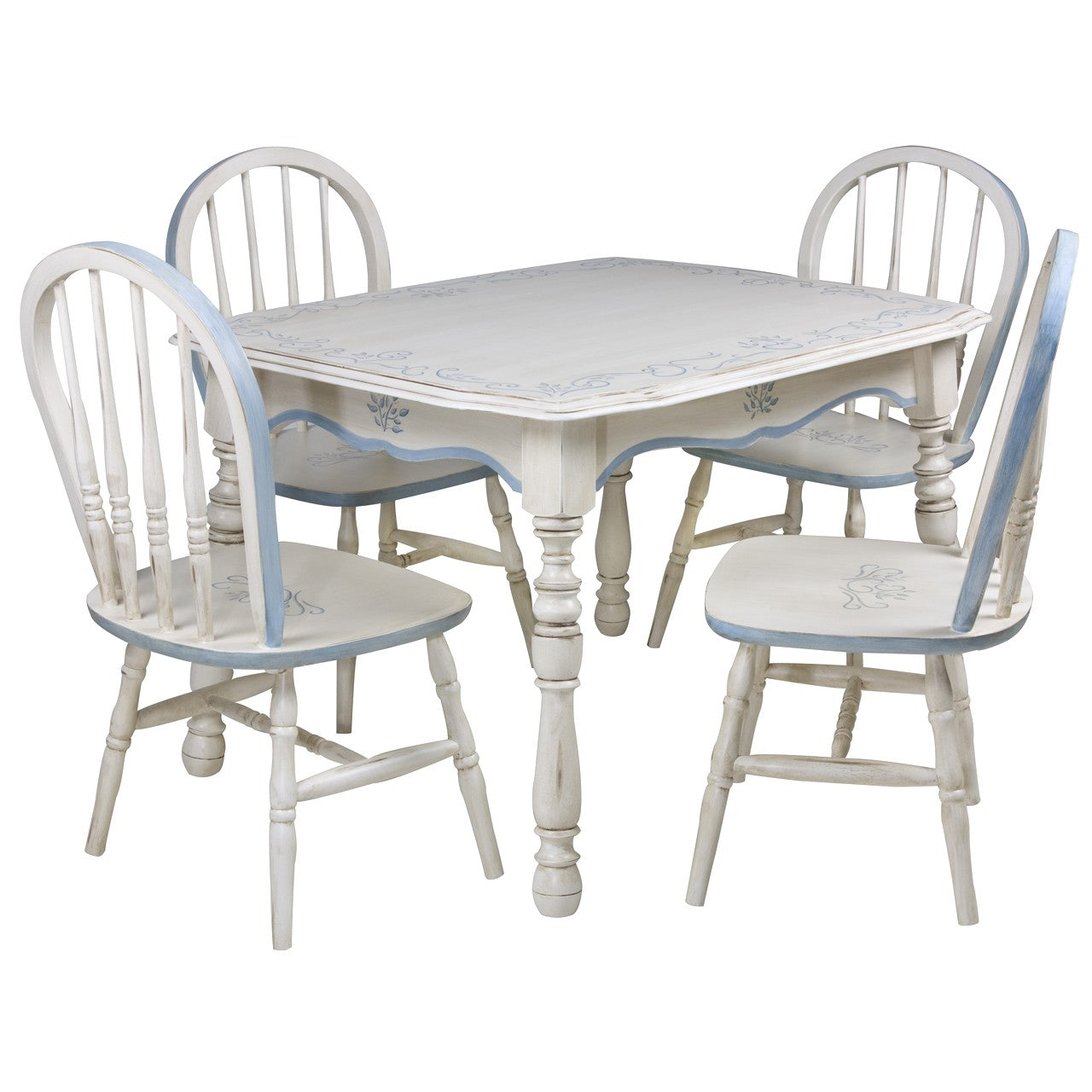 Vintage Play Table and Chair Set - Toile