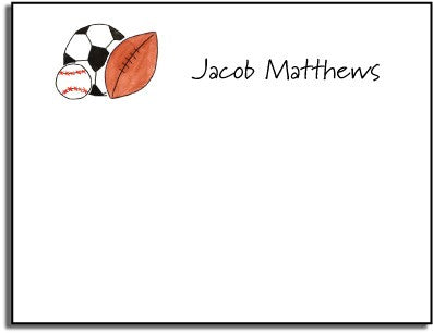 personalized kids notes  sports fan