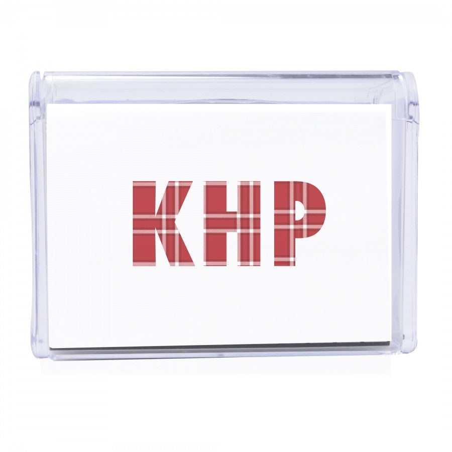 Plaid Monogram Note Box8