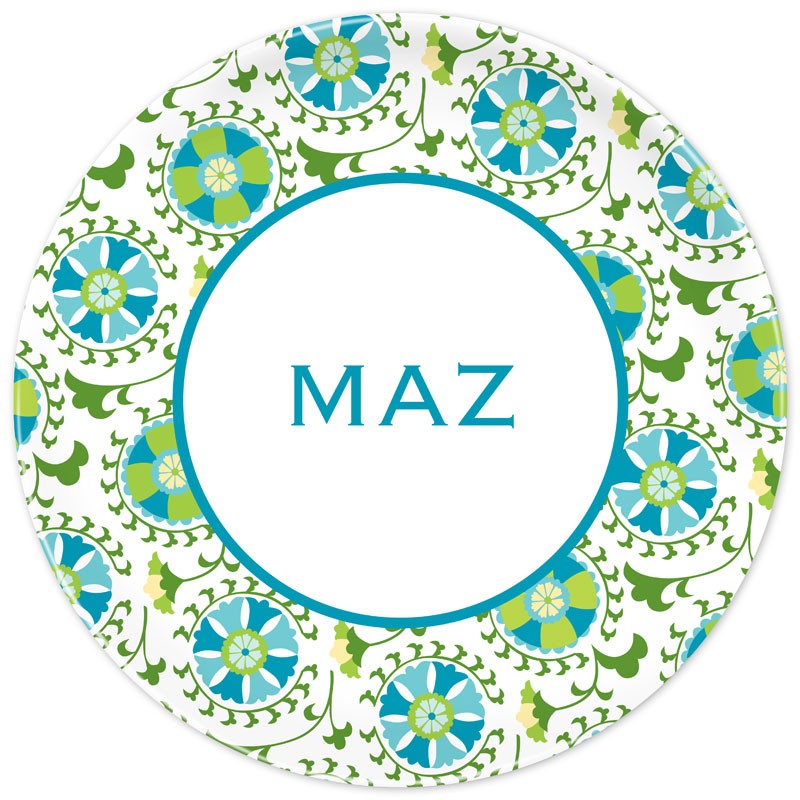 boatman geller suzani teal plate