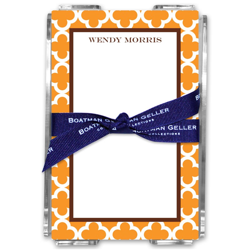 boatman geller bristol tile tangerine note sheets in acrylic