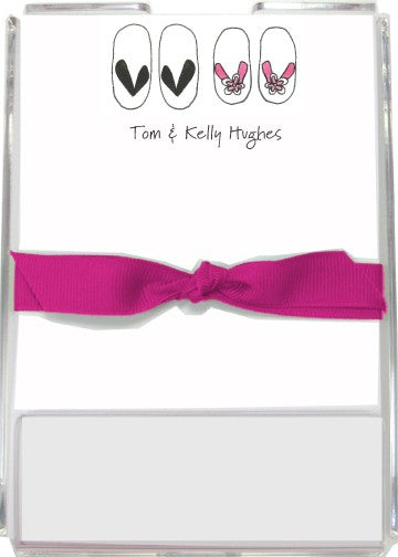 personalized memo sets  flip flops