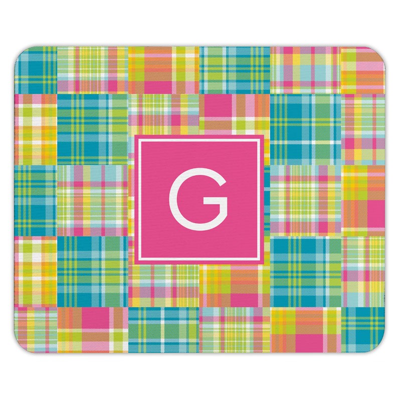 boatman geller madras patch bright mouse pad