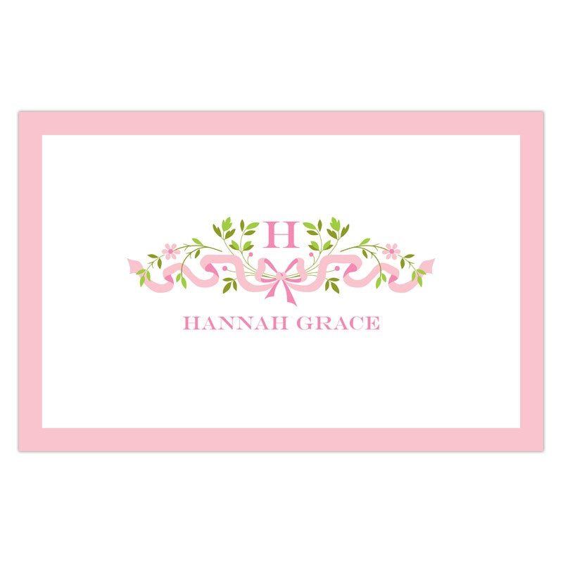 boatman geller ribbon pink disposable placemats