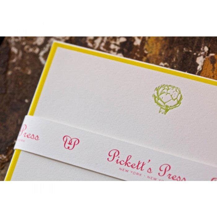 artichoke note cards