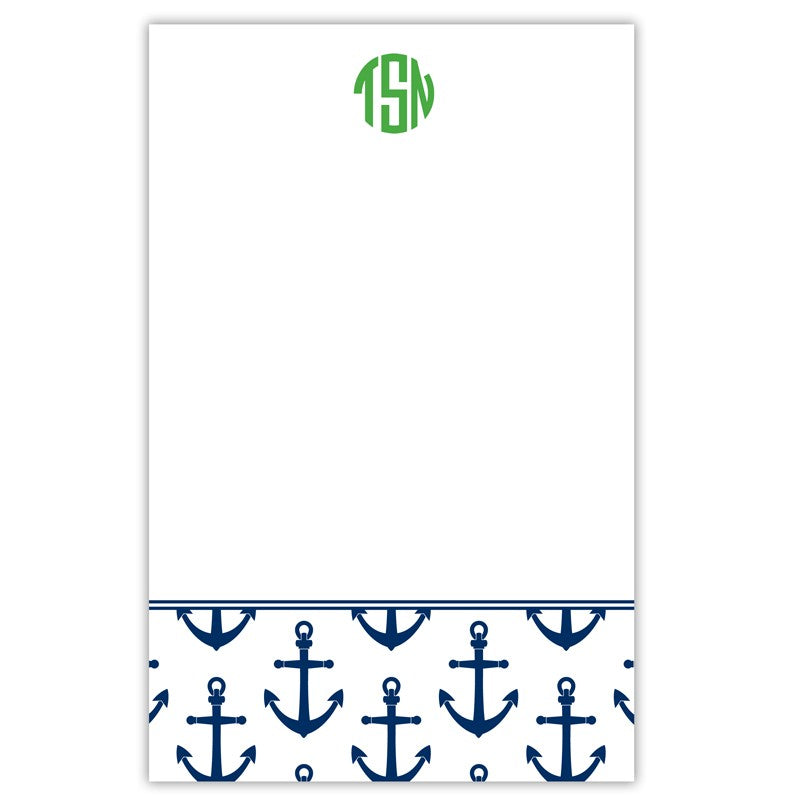 boatman geller anchors navy notepad