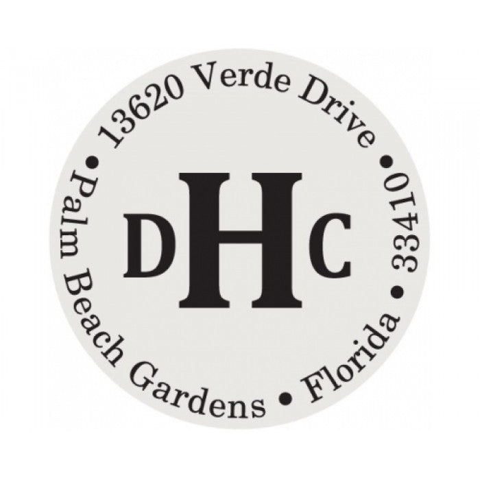 the verde self - inking circle stamp